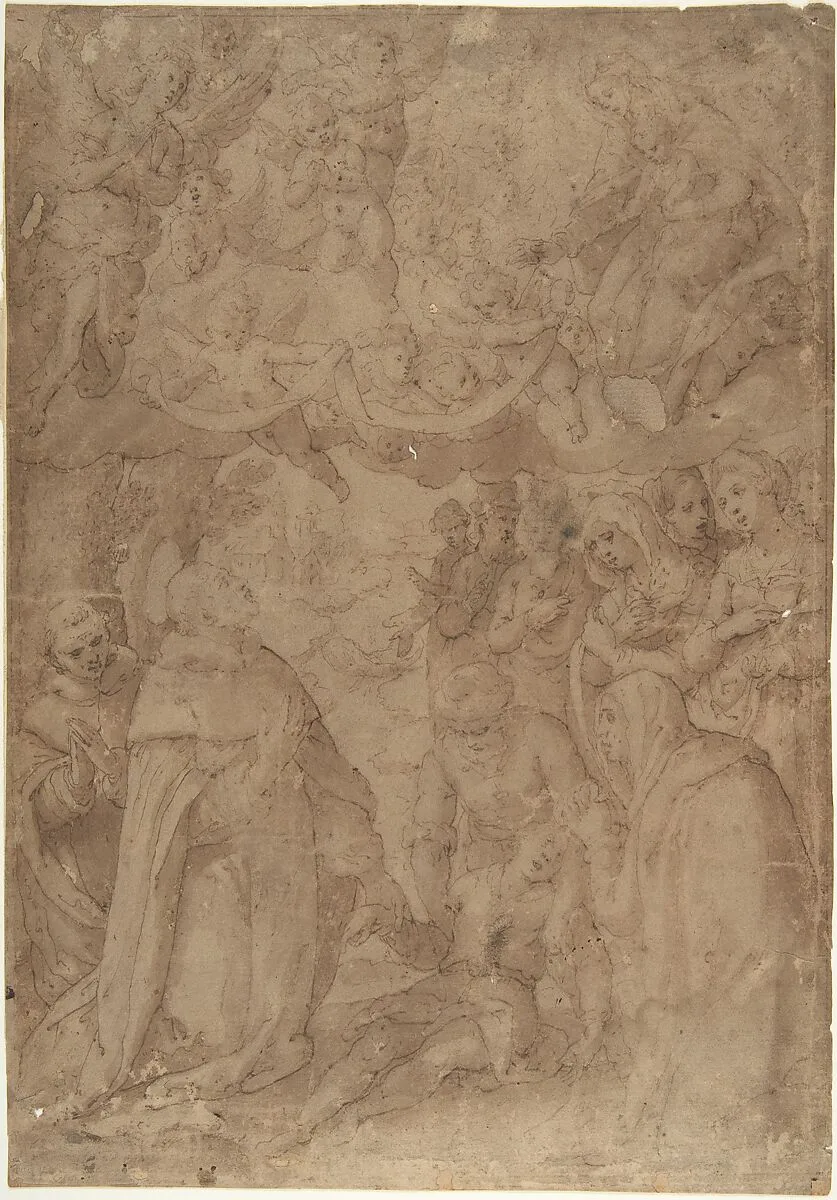 A Saint Healing a Sick Man — Anonymous, Italian, 16th century