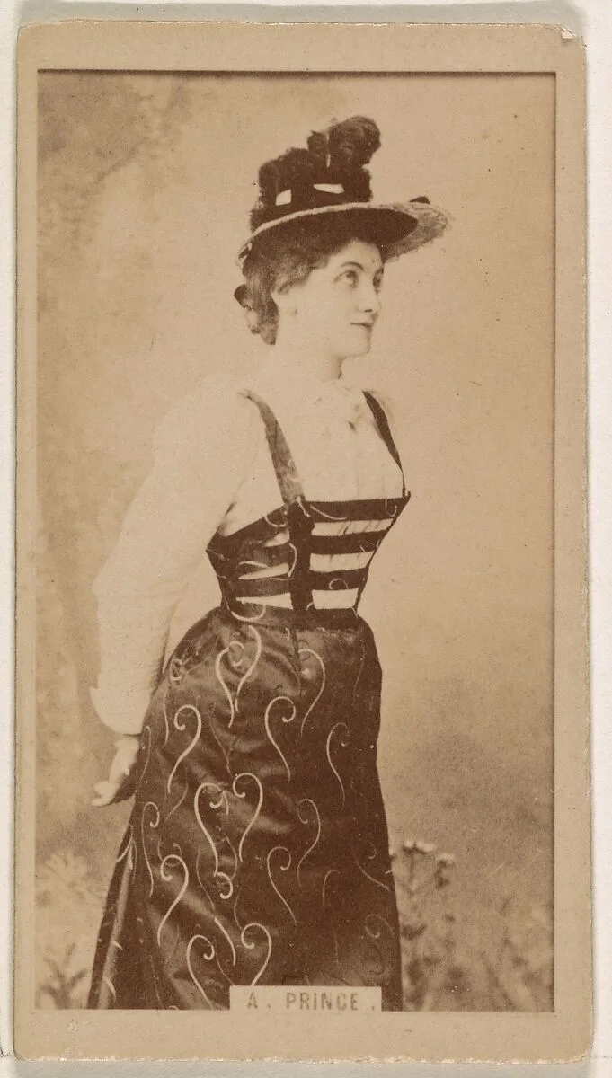 Adelaide Prince, from the Actresses series (N245) issued by Kinney Brothers to promote Sweet Caporal Cigarettes — Kinney Brothers Tobacco Company