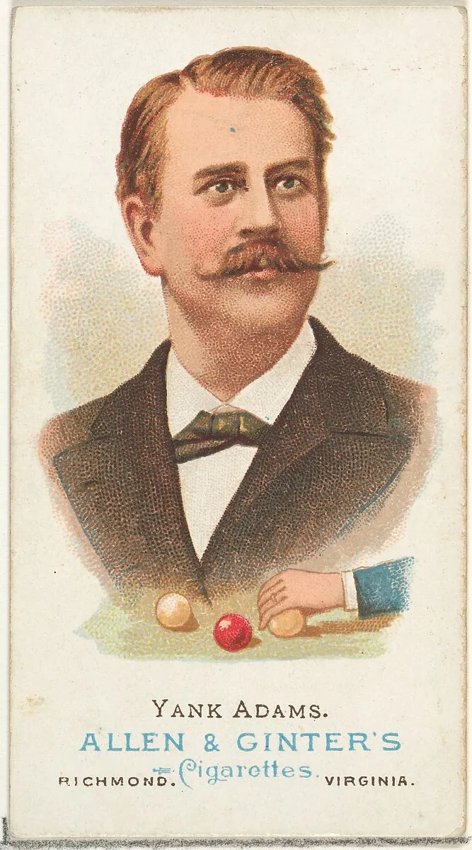 Frank B. "Yank" Adams, Billiard Player, from World's Champions, Series 1 (N28) for Allen & Ginter Cigarettes — Lindner, Eddy & Claus|Allen & Ginter