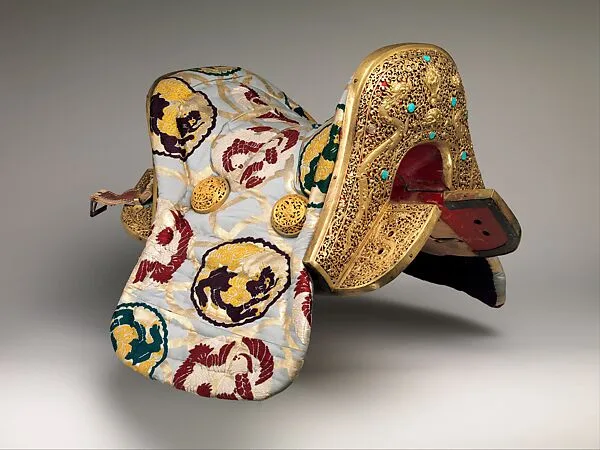 Saddle (gser sga) Made for Yuthok Tashi Dundrup (g.yu thog bkra shis don grub, 1906–1983) — Unknown