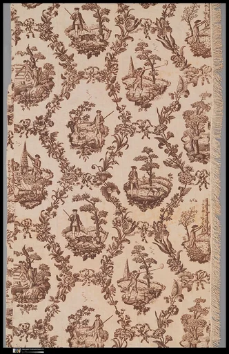 Section of bed curtain