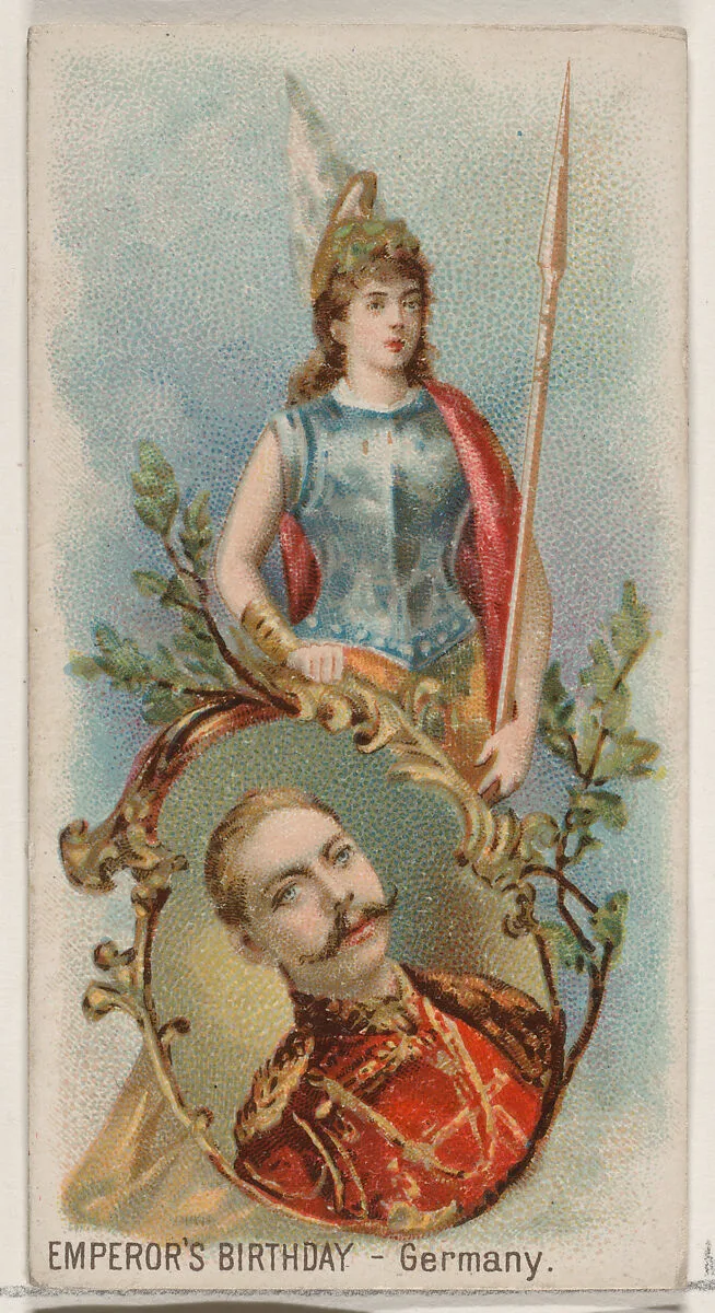Emperor's Birthday, Germany, from the Holidays series (N80) for Duke brand cigarettes — W. Duke, Sons & Co.|George S. Harris & Sons
