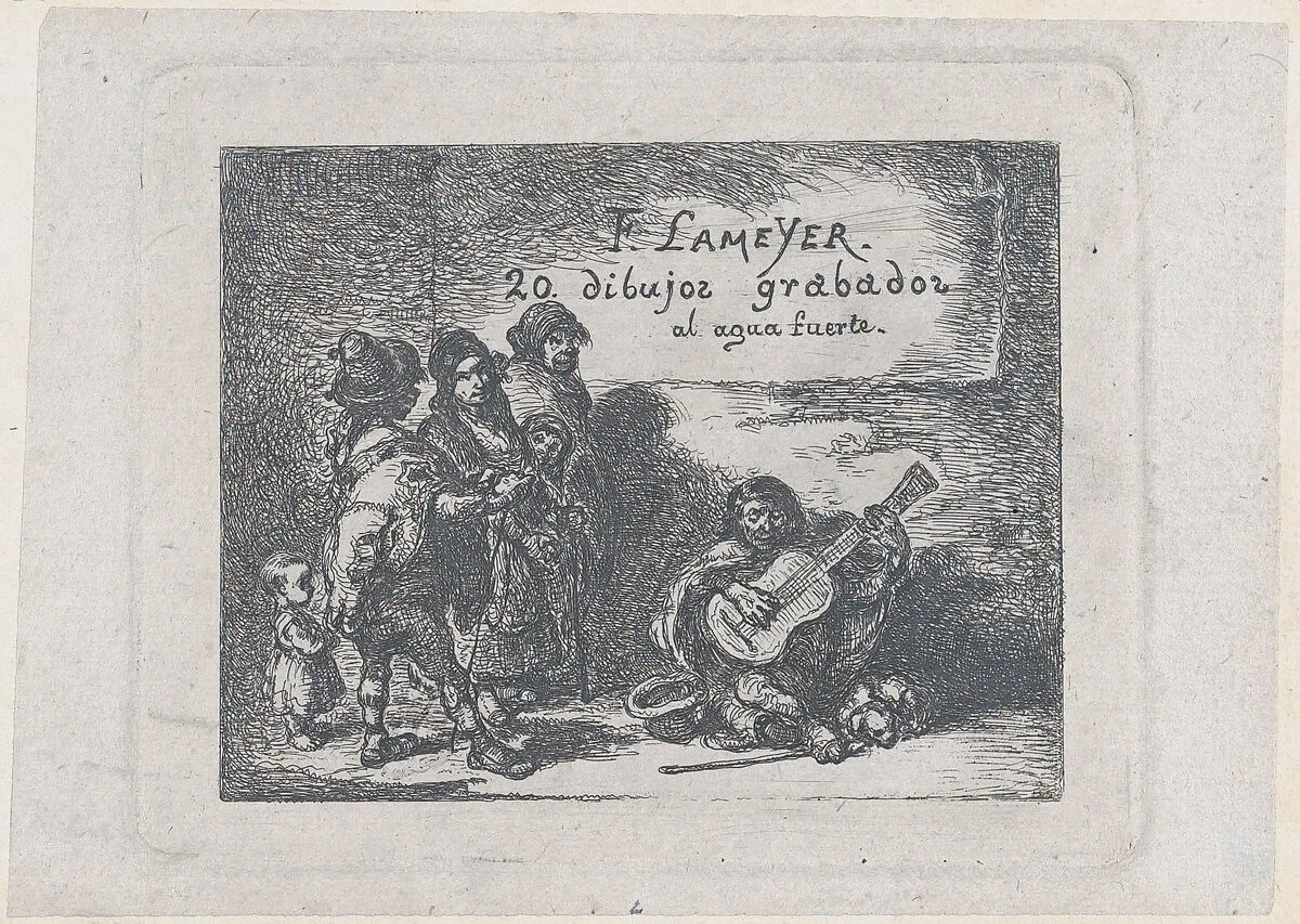Title page to the series of 20 prints of customs and pastimes of the Spanish people — Francisco Lameyer y Berenguer