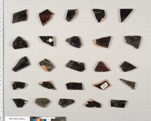 Terracotta fragments of kylikes (drinking cups)
