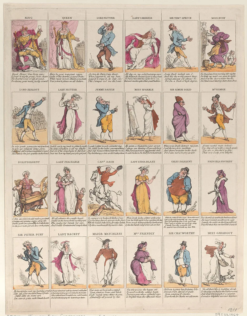 Twelfth Night Characters — Thomas Rowlandson