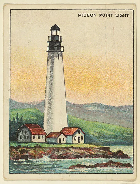 Pigeon Point Light, from the "Lighthouse Series" (T77), issued with Hassan Cigarettes by the American Tobacco Company — American Tobacco Company
