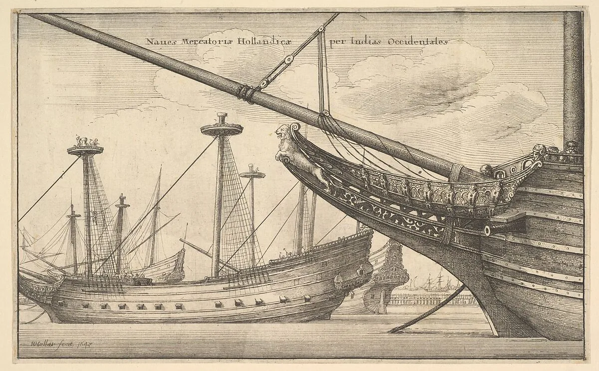 Naues Mercatoriæ Hollandicæ per Indias Occidentales (Dutch West Indiaman) — Wenceslaus Hollar