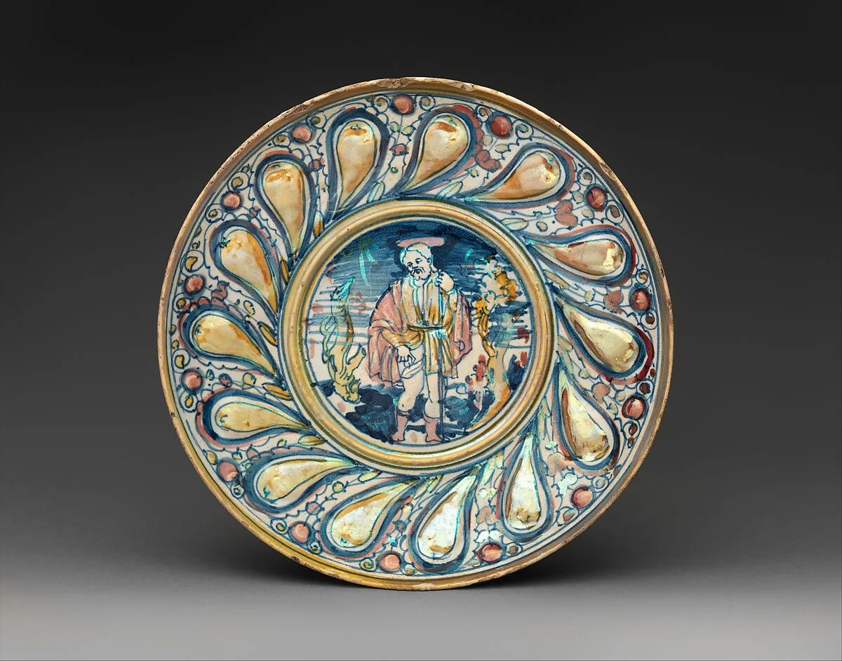 Bowl with Saint Roch — Maestro Giorgio Andreoli