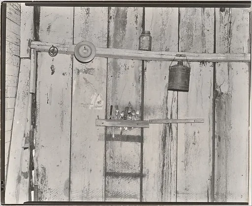 Kitchen Wall in Bud Field's Home, Hale County, Alabama