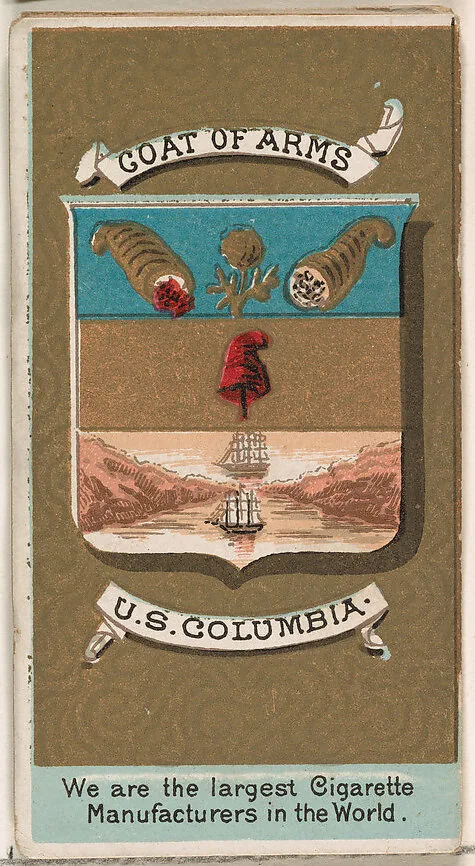 Rafael Nunez, President of U.S. Columbia, from the Rulers, Flags, and Coats of Arms series (N126-2) issued by W. Duke, Sons & Co. — W. Duke, Sons & Co.