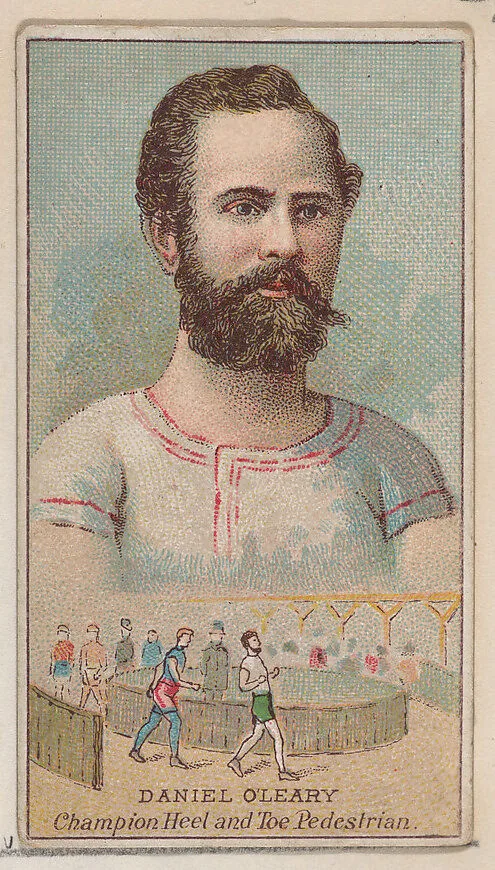 Daniel O'Leary, Champion Heel and Toe Pedestrian, from the Champions of Games and Sports series (N184, Type 2) issued by W.S. Kimball & Co. — W.S. Kimball & Co.