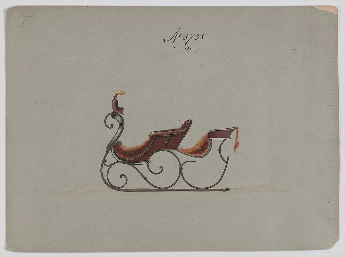 Design for Rumble Sleigh, no. 3735 — Brewster & Co.