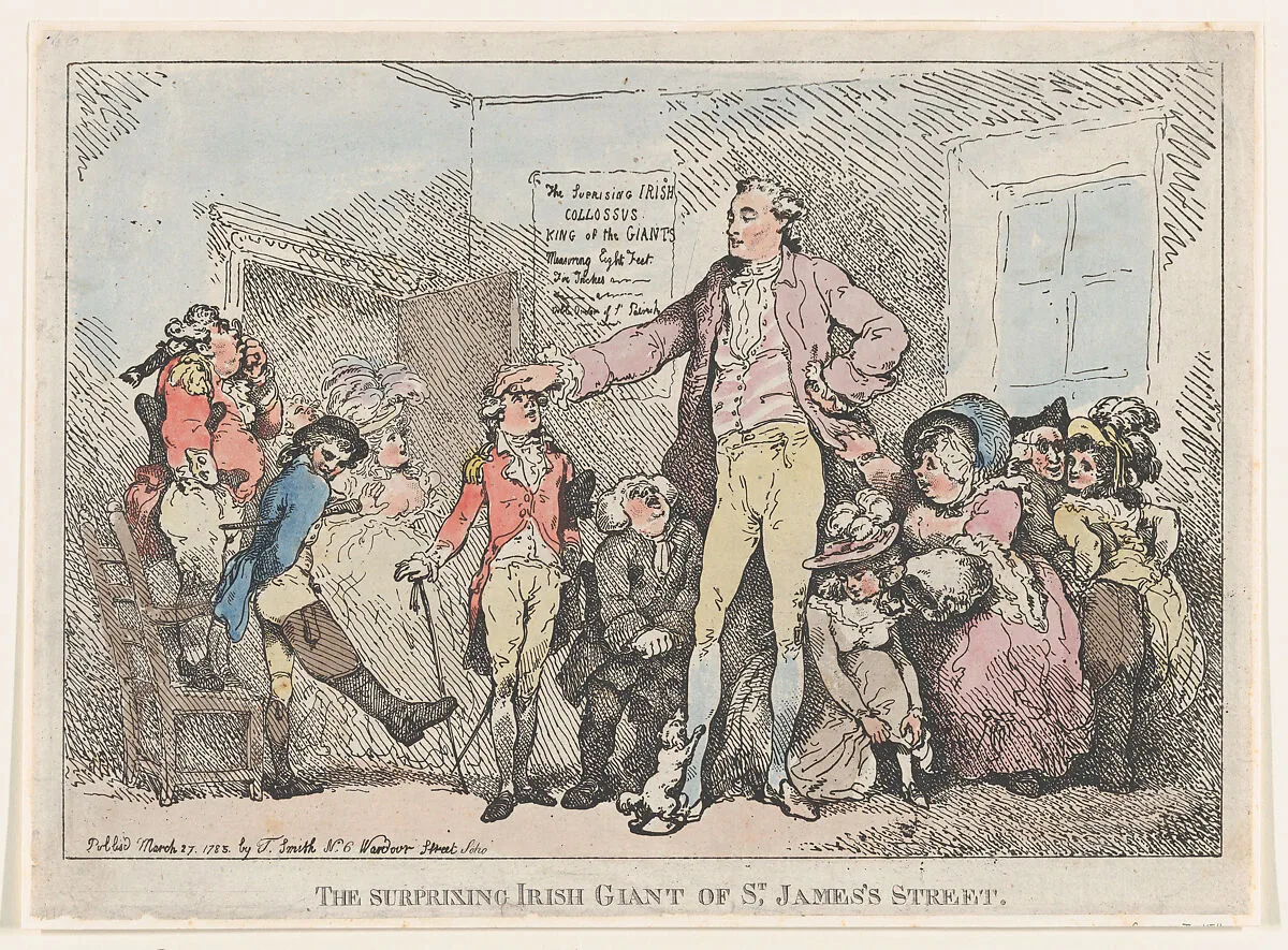 The Surprising Irish Giant of St. James's Street — Thomas Rowlandson|T. Smith