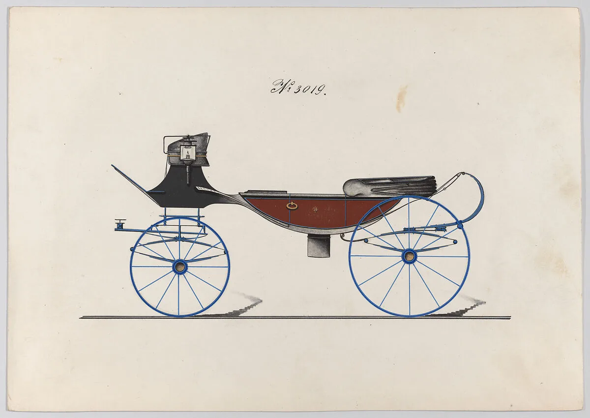 Design for a Caleche or Vis-a-vis, no. 3019 — Brewster & Co.