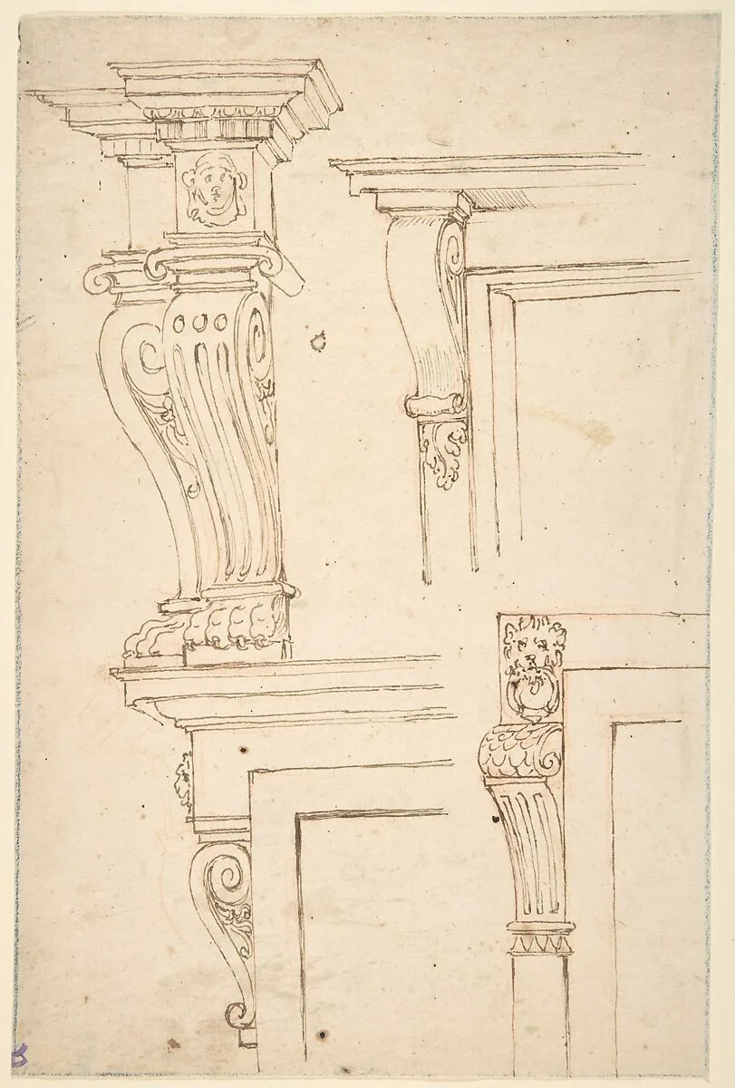 Studies for Consoles — Anonymous, Italian, 16th century