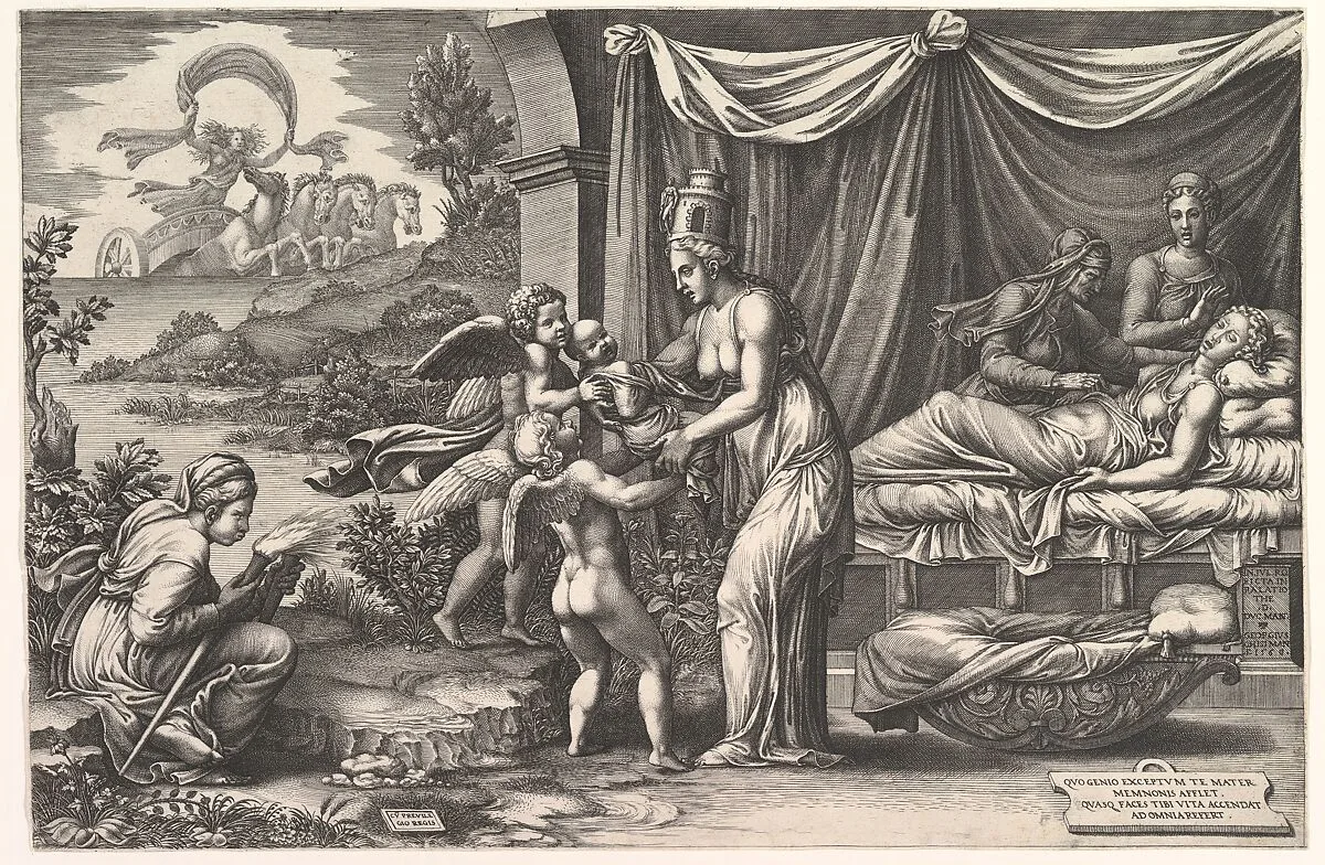 Allegory of Birth — Giorgio Ghisi|Giulio Romano