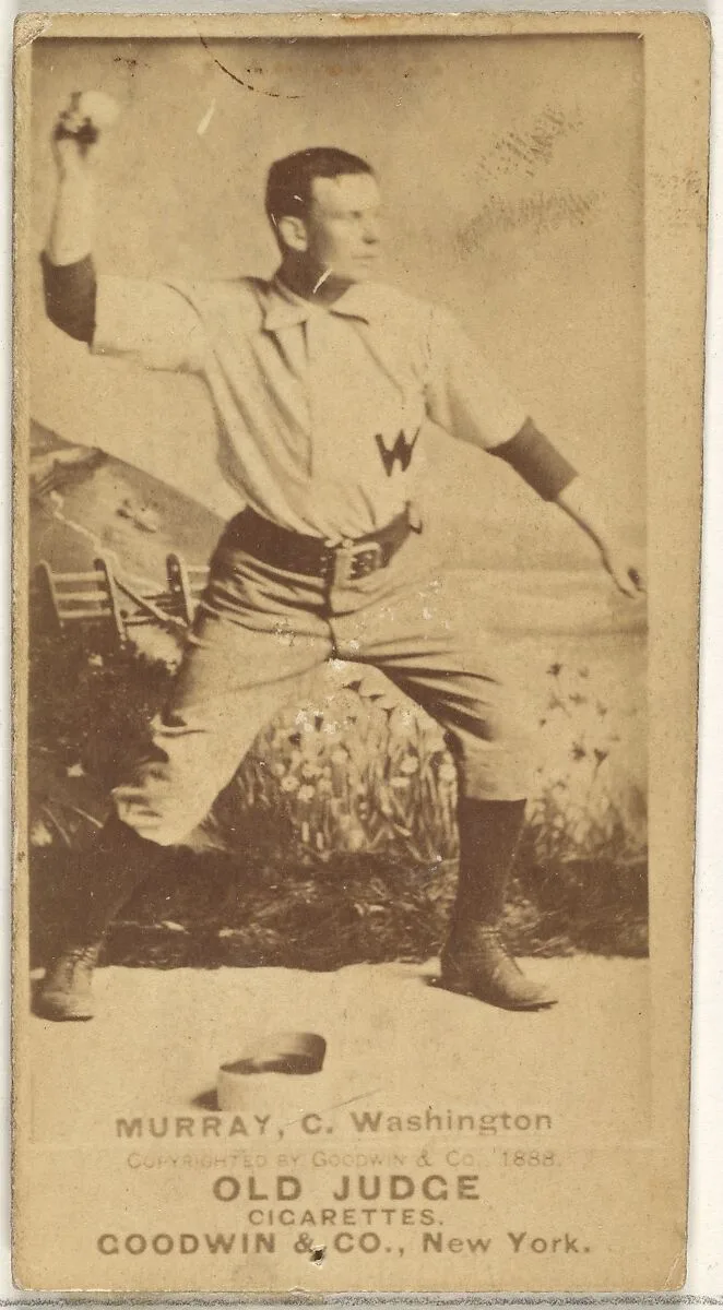 Jeremiah J. "Miah" Murray, Catcher, Washington Nationals, from the Old Judge series (N172) for Old Judge Cigarettes — Goodwin & Company