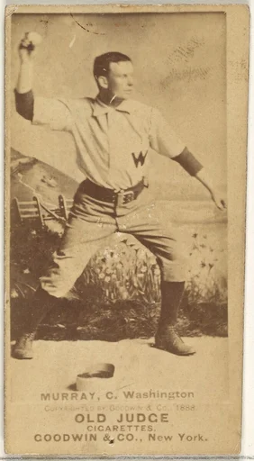 Jeremiah J. "Miah" Murray, Catcher, Washington Nationals, from the Old Judge series (N172) for Old Judge Cigarettes