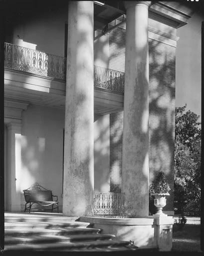 [Façade Detail of Melrose Plantation House, Natchez, Mississippi]
