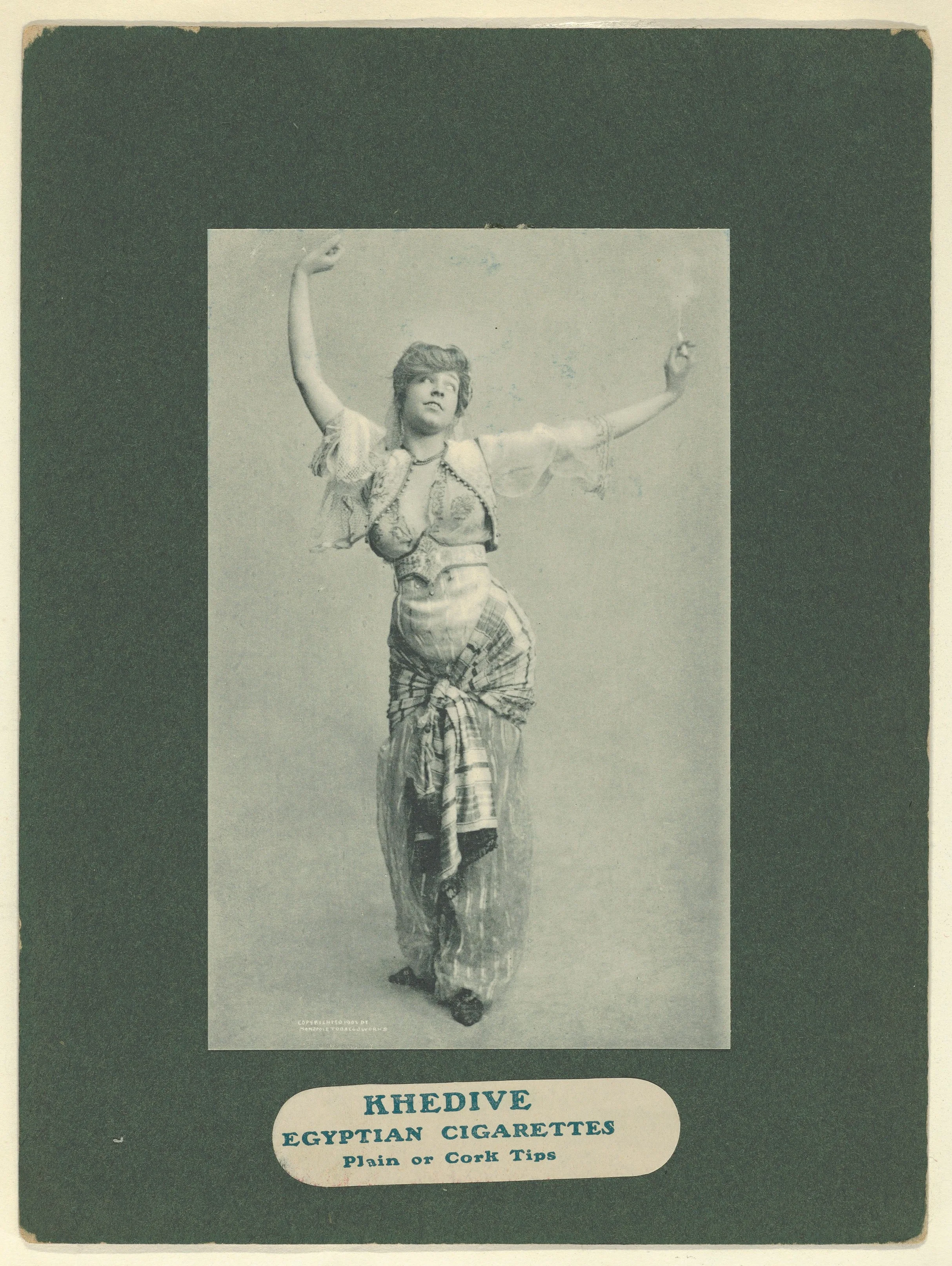 Plate 5, from Little Egypt Actresses series (T2), issued by Monopole Tobacco Works to promote Khedive Egyptian Cigarettes — Monopole Tobacco Works
