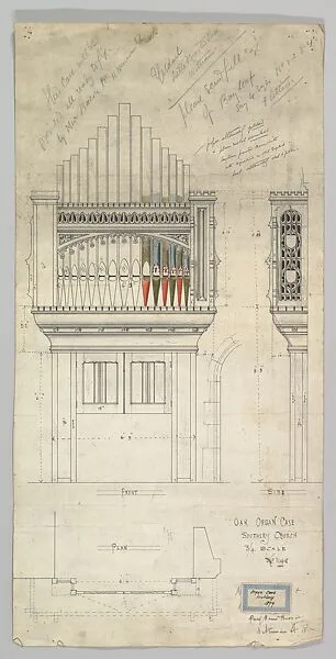 Oak Organ Case Southery Church — Ernest Geldart