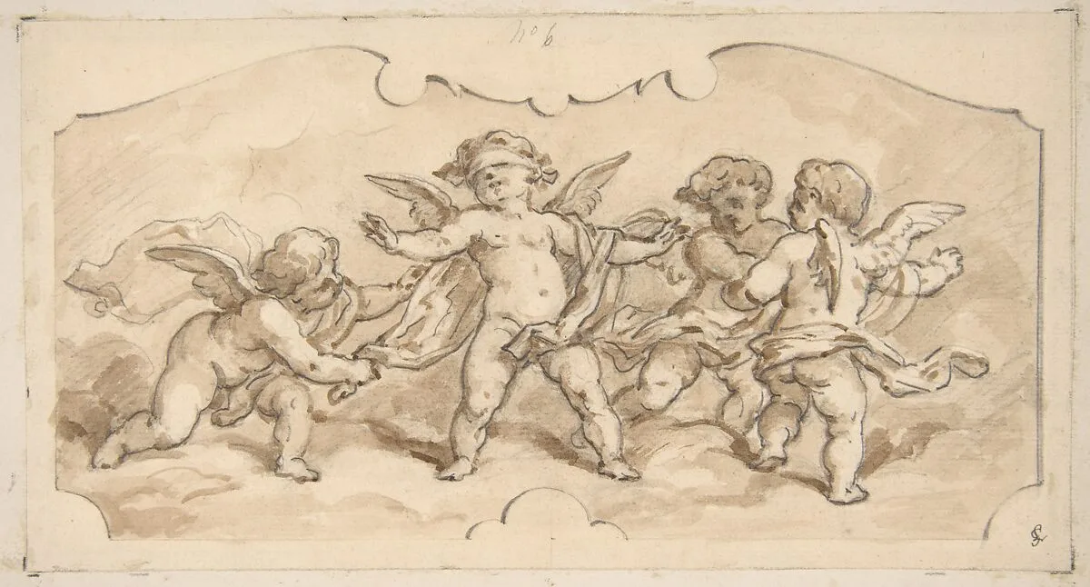 Putti at play — Jules-Edmond-Charles Lachaise|Eugène-Pierre Gourdet