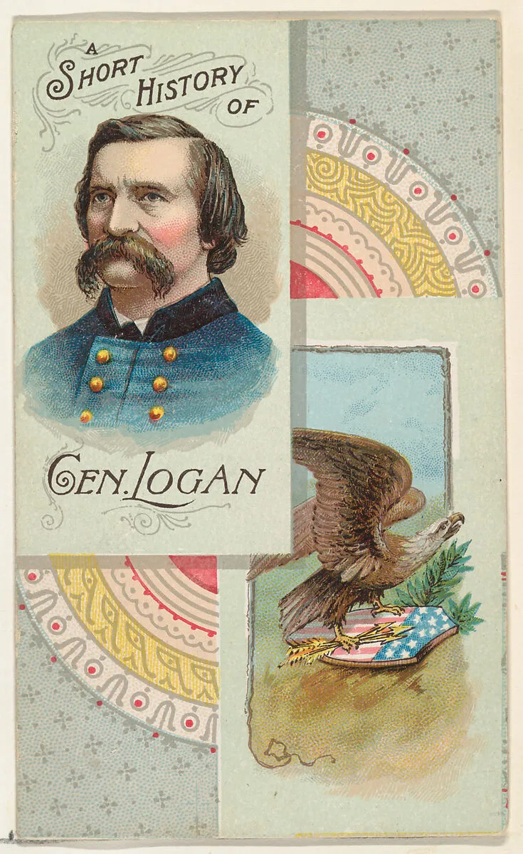A Short History: General John Logan, from the Histories of Generals series (N114) issued by W. Duke, Sons & Co. to promote Honest Long Cut Smoking and Chewing Tobacco — W. Duke, Sons & Co.|Knapp & Company