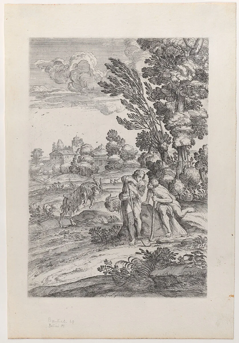 Landscape With Two Goatherds — Giovanni Francesco Grimaldi