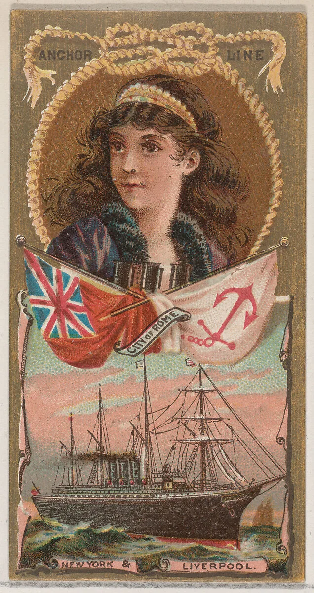Anchor Line, from the Ocean and River Steamers series (N83) for Duke brand cigarettes — W. Duke, Sons & Co.