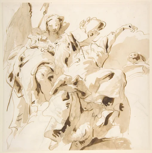 Virtue Crowning a Bearded Man