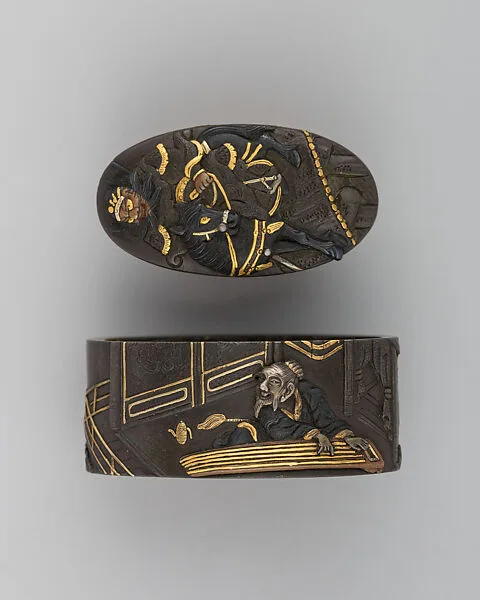 Sword-Hilt Collar and Pommel (Fuchigashira) — Unknown
