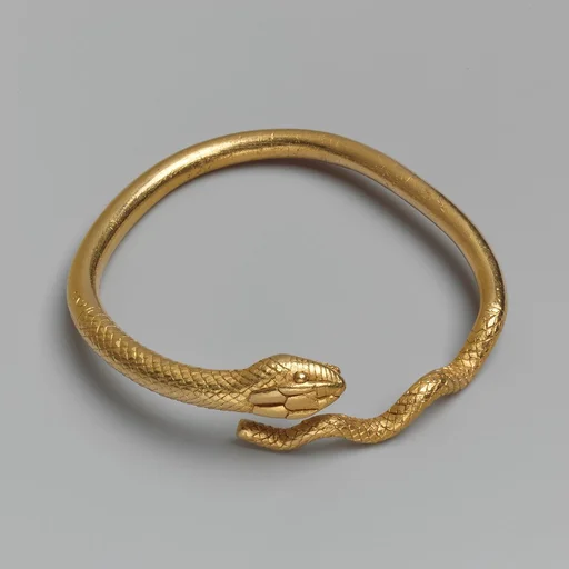 Gold bracelet in the form of a snake