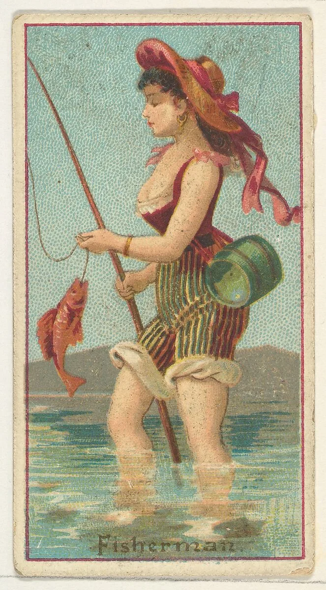 Fisherman, from the Occupations of Women series (N502) for Frishmuth's Tobacco Company — Frishmuth's Tobacco Company