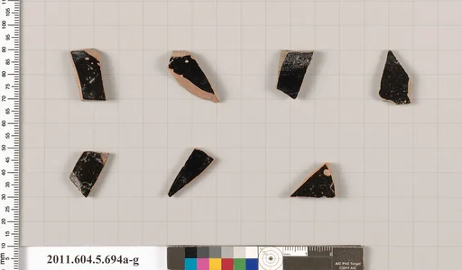 Terracotta fragments of kylikes (drinking cups)