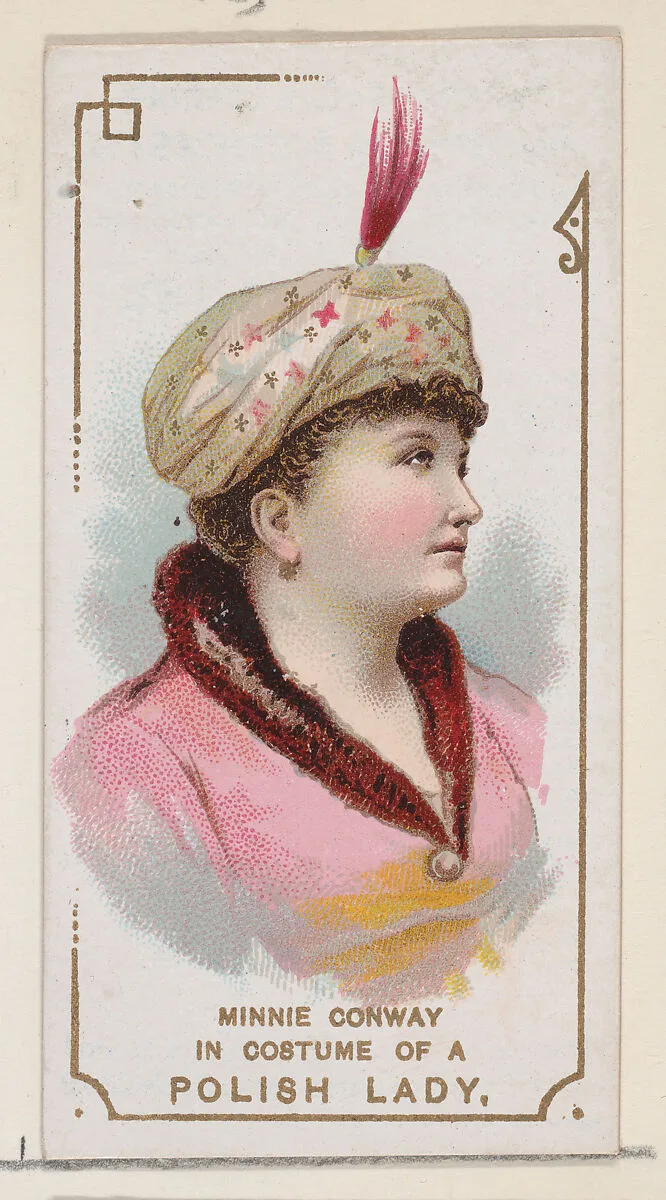 Minnie Conway in Costume of a Polish Lady, from the set Actors and Actresses, First Series (N70) for Duke brand cigarettes — W. Duke, Sons & Co.|Knapp & Company