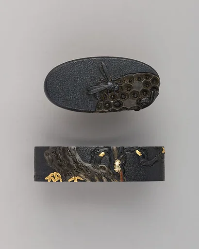 Sword-Hilt Collar and Pommel (Fuchigashira)