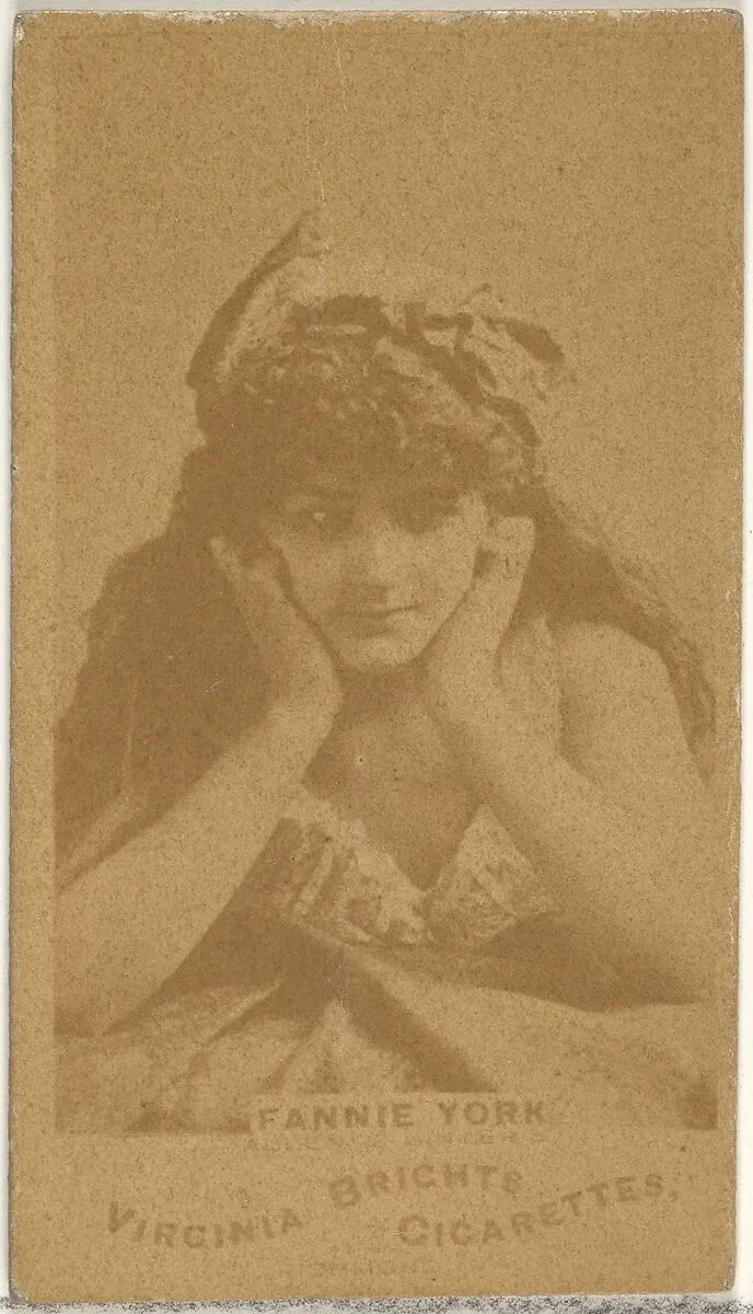 Fannie York, from the Actors and Actresses series (N45, Type 1) for Virginia Brights Cigarettes — Allen & Ginter
