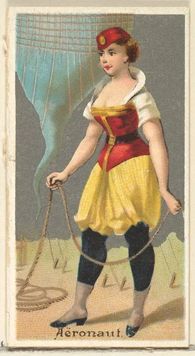 Aeronaut, from the Occupations for Women series (N166) for Old Judge and Dogs Head Cigarettes