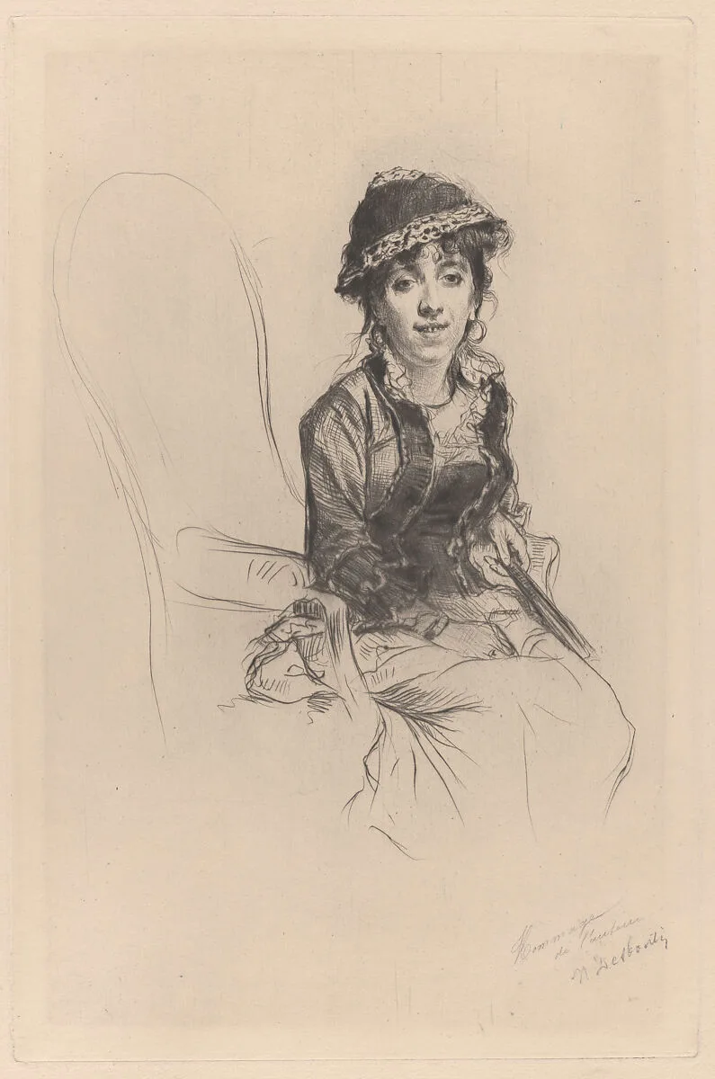 Portrait of Emma Dauvilliers — Marcellin Desboutin