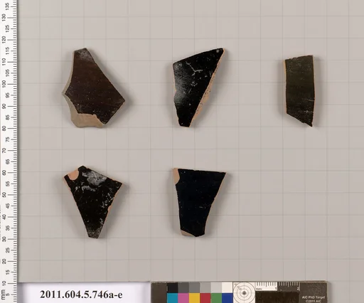 Terracotta fragments of kylikes (drinking cups)
