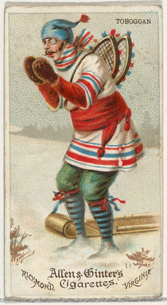 Toboggan, from World's Dudes series (N31) for Allen & Ginter Cigarettes — Allen & Ginter