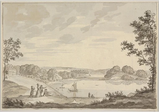 View of Naesse castle with Lake Furesø from the West