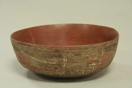 Incised Painted Bowl with Fox Motif