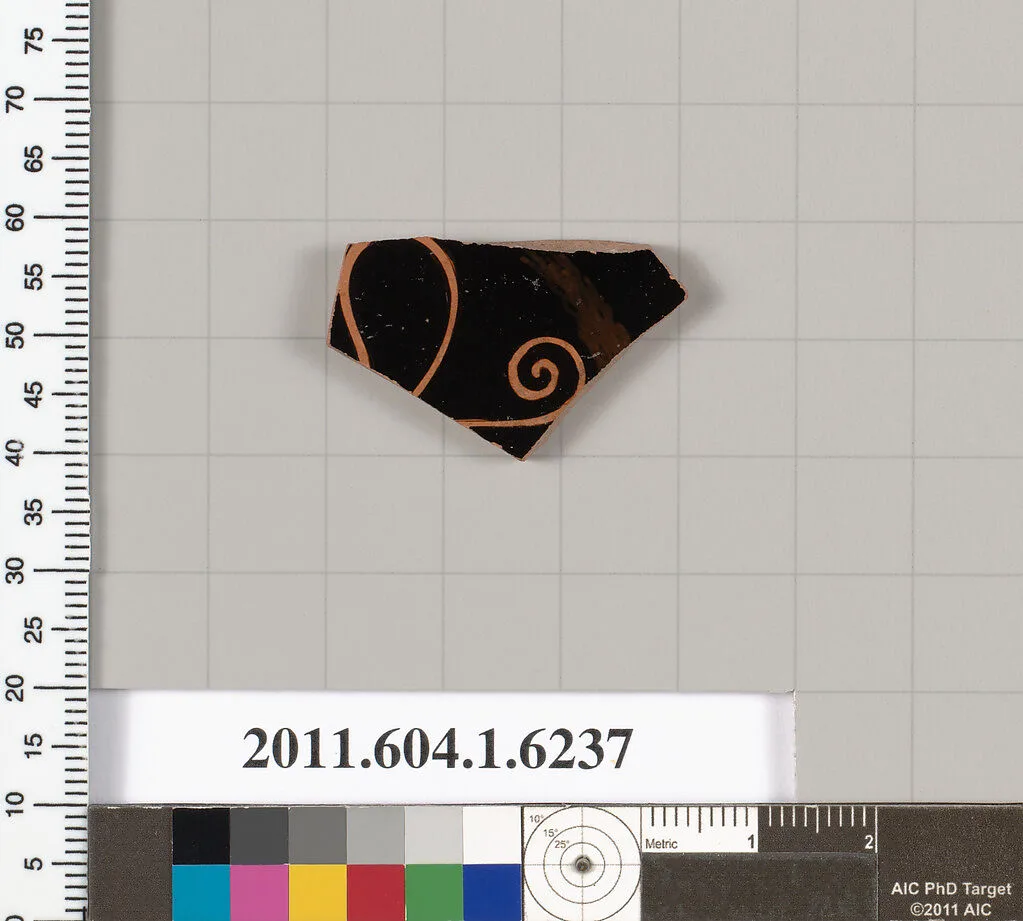 Terracotta fragment of a kylix (drinking cup) — Unknown