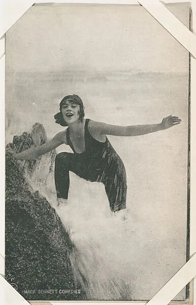 Bathing beauty in surf from Mack Sennett Comedies Arcade series (W423) — Unknown