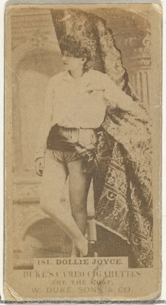 Card Number 181, Dollie Joyce, from the Actors and Actresses series (N145-5) issued by Duke Sons & Co. to promote Cameo Cigarettes — W. Duke, Sons & Co.