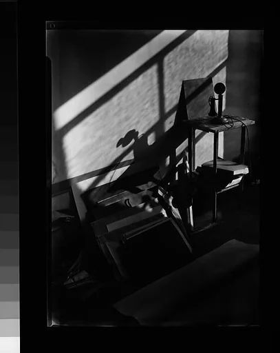 [View of Walker Evans's Apartment, Possibly 48 Columbia Heights, Brooklyn, New York]