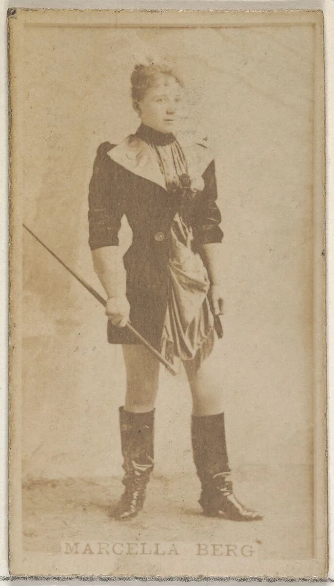 Marcella Berg, from the Actors and Actresses series (N45, Type 8) for Virginia Brights Cigarettes — Allen & Ginter