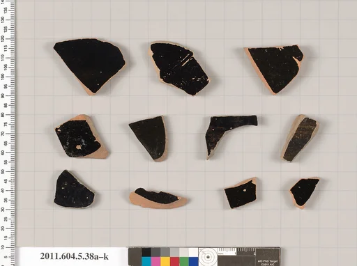 Terracotta fragments of kylikes (drinking cups)