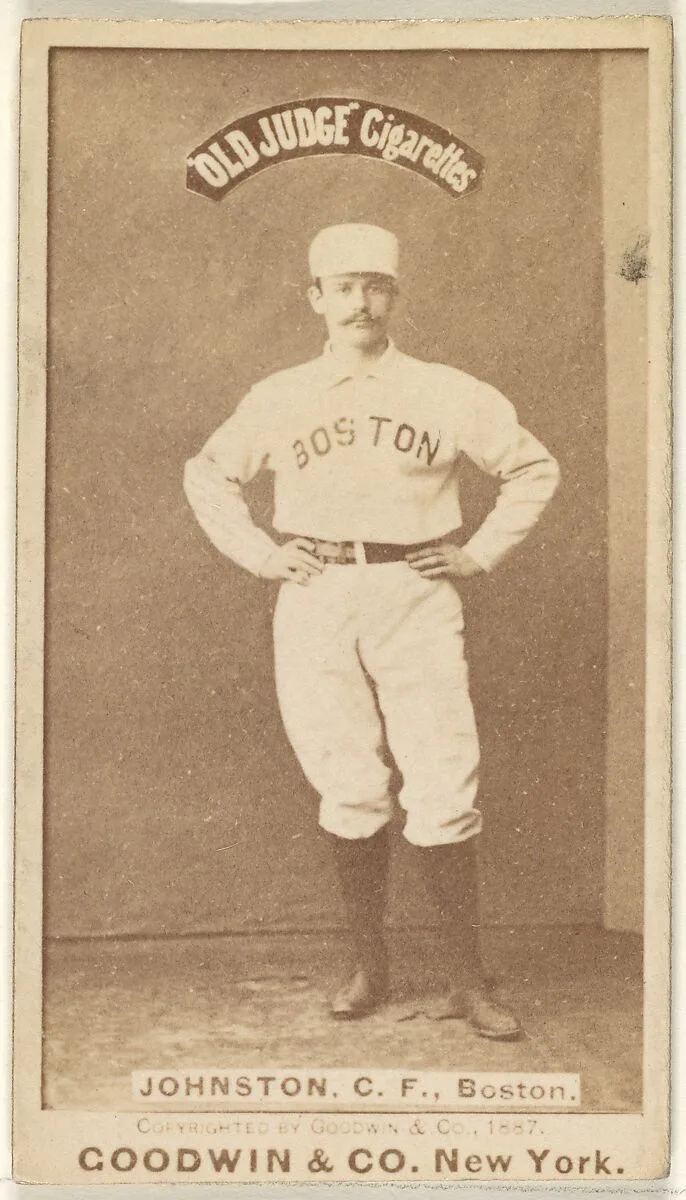 Johnston, Center Field, Boston, from the Old Judge series (N172) for Old Judge Cigarettes — Goodwin & Company